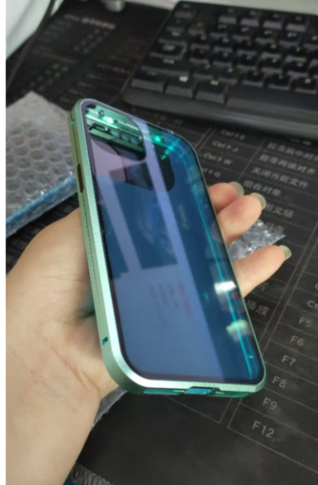 Anti-peep Magnetic Privacy Glass Phone Case